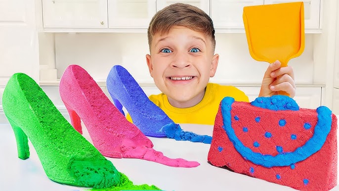 Roma Tests Fun Tricks with Kinetic Sand